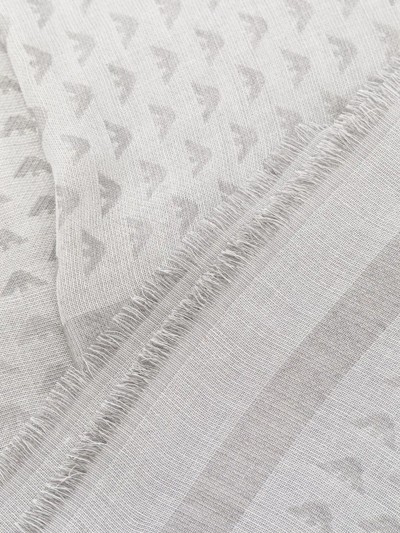 Emporio Armani Womens Grey Other Materials Scarf In Grau
