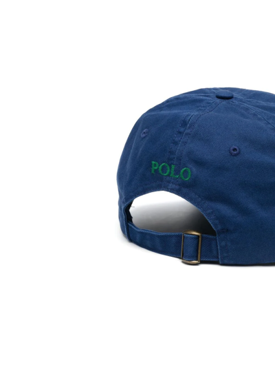 Shop Polo Ralph Lauren Logo-embroidered Cotton Cap In Blau