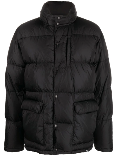 Shop Aspesi High-neck Puffer-coat In Schwarz
