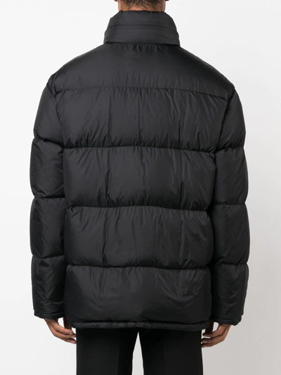 Shop Aspesi High-neck Puffer-coat In Schwarz