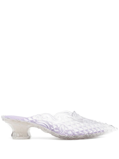 Y/project Melissa 60mm Transparent Mules In Nude