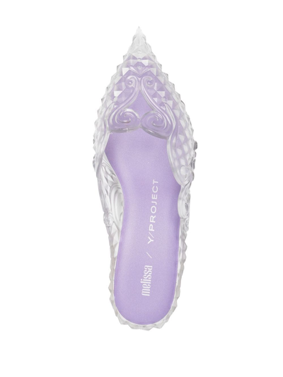 Y/project Melissa 60mm Transparent Mules In Nude