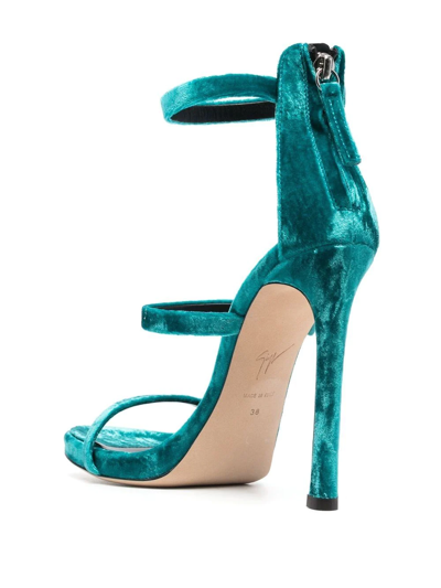 Giuseppe Zanotti 140mm Open-toe Heeled Sandals In Blau