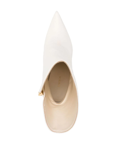 Le Silla 150mm Heeled Pointed Boots In Nude