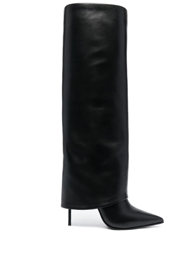 Shop Le Silla Pointed Heeled Boots In Schwarz