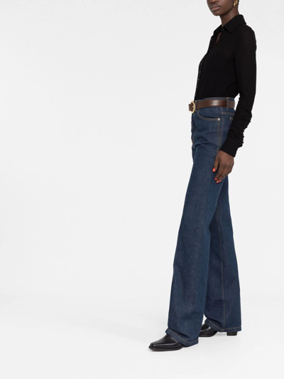 Shop Saint Laurent High-waist Straight Jeans In Blau