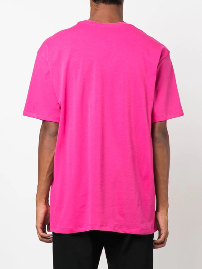 Shop Just Don Logo-print T-shirt In Rosa