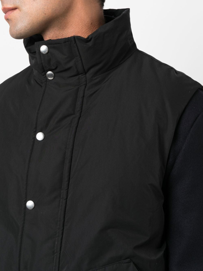 Sacai Double-layer Gilet Wool Jacket In Schwarz