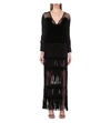 TOM FORD Fringed Lace And Velvet Gown