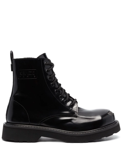 Shop Kenzo Smile Ankle Boots In Schwarz