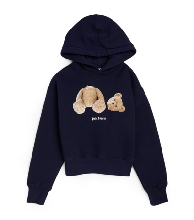 Shop Palm Angels Kill The Bear Hoodie (4-12 Years) In Navy