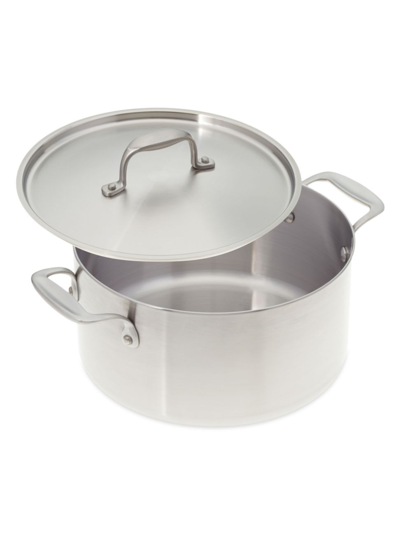 Shop American Kitchen Stainless Steel 6-qt Stock Pot & Cover In Grey
