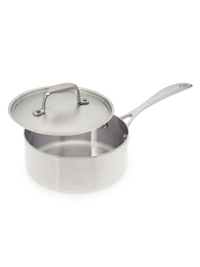 Shop American Kitchen Stainless Steel 2-qt Saucepan & Cover In Grey