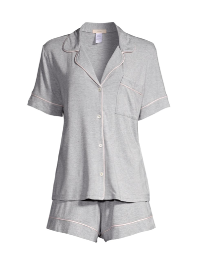 Shop Eberjey Women's Gisele Relaxed 2-piece Pajama Set In Heather Grey