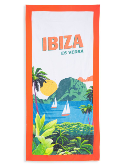 Shop Mc2 Saint Barth Men's Postcard Beach Towel In Ibiza