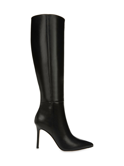 Shop Veronica Beard Women's Lisa Leather High-heel Boots In Black