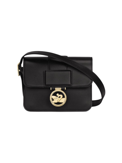 Shop Longchamp Women's Small Box-trot Leather Crossbody Bag In Black