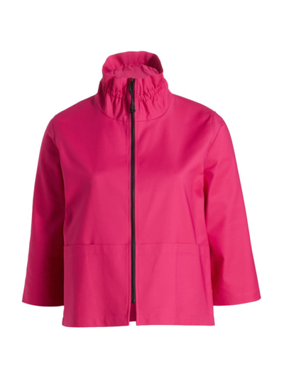 Shop Caroline Rose, Plus Size Women's Sunset Skies After Dark Jacket In Deep Pink