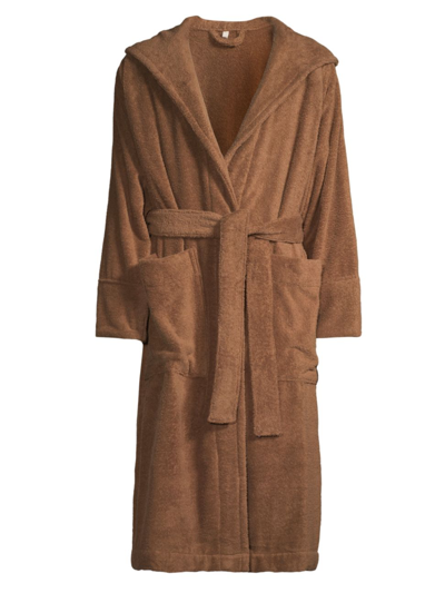 Shop Tekla Men's Hooded Bath Robe In Kodiak Brown