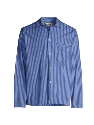 Shop Tekla Men's Striped Pajama Shirt In Boro Stripe