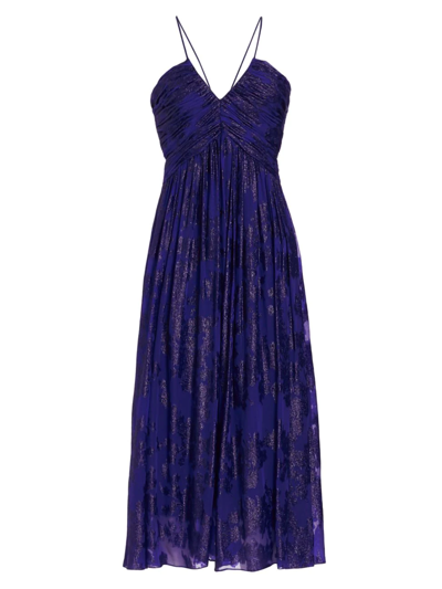 Shop ml Monique Lhuillier Women's Sleeveless Midi-dress In Azurite
