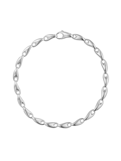 Shop Georg Jensen Women's Reflect Sterling Silver Slim Chain Bracelet