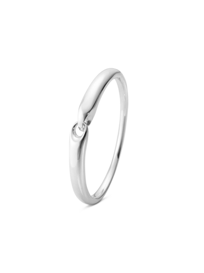 Shop Georg Jensen Women's Reflect Sterling Silver Small Hinged Bangle