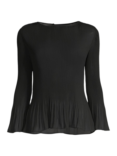 Shop Emporio Armani Women's Sheer Crepon Blouse In Black