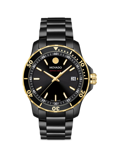 Shop Movado Men's Series 800 Black Stainless Steel Watch