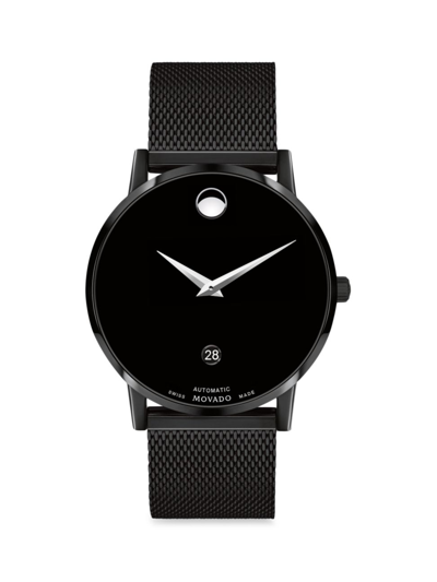 Shop Movado Men's Museum Classic Automatic Black Pvd Stainless Steel Watch