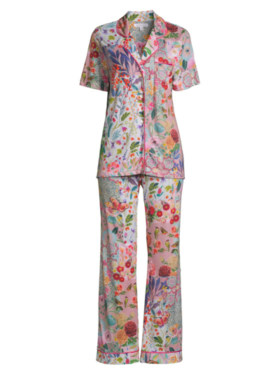 Shop Johnny Was Women's Filomena 2-piece Printed Cotton Pajama Set In Neutral