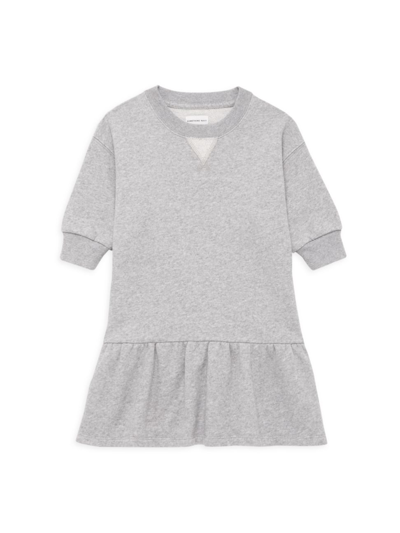 Shop Something Navy Little Girl's & Girl's Classic Sweatshirt Dress In Grey