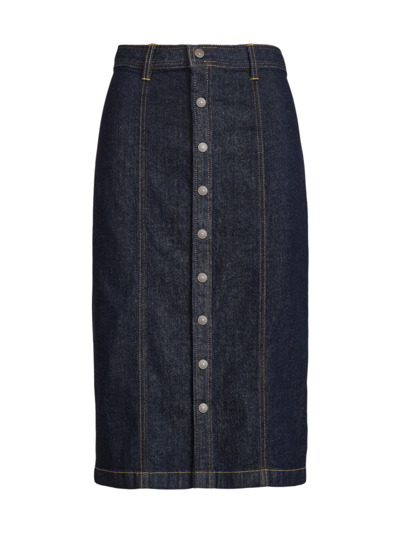 Polo Ralph Lauren Stretch Denim Pencil Skirt In Claudia Wash | ModeSens