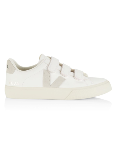 Shop Veja Women's Recife Logo Leather Sneakers In White Natural