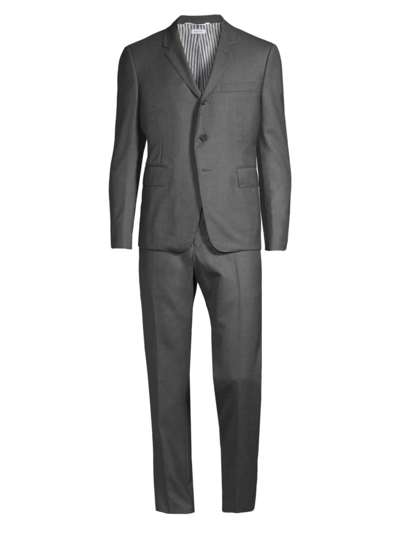 Shop Thom Browne Men's Fit 3 Skinny Super Twill Notch Lapel Suit In Dark Grey