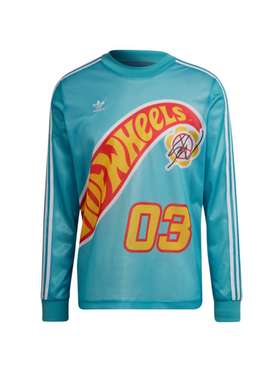 Shop Adidas Originals Originals By Sean Wotherspoon X Hot Wheels Mesh Long-sleeve Shirt In Mint