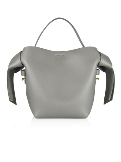 Shop Acne Studios Women's Mini Musubi Leather Shoulder Bag In Dark Grey