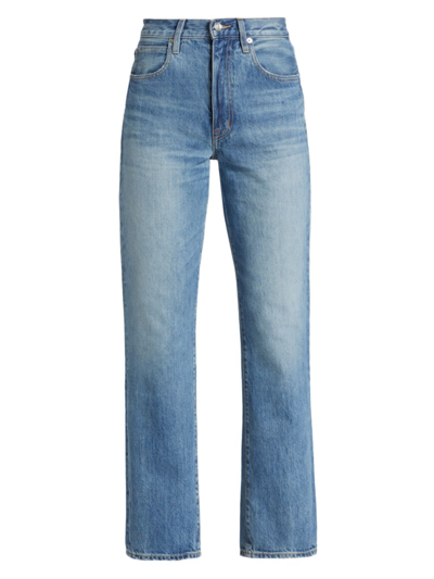 Shop Slvrlake Women's London High-waisted Straight-leg Jeans In Playing With Fire