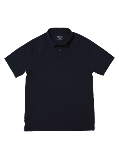Shop Rhone Men's Delta Piqué Short-sleeve Polo In Black