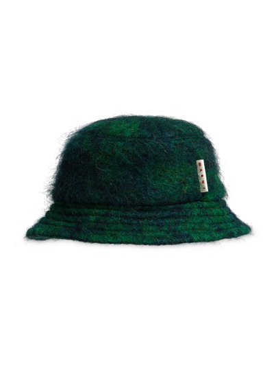 Shop Marni Men's Gazebo Mohair-blend Bucket Hat