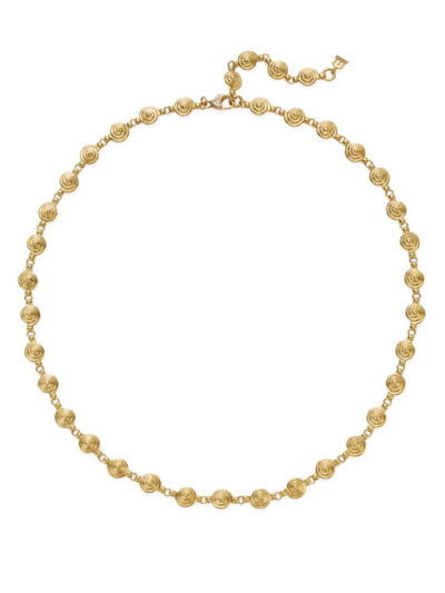 Shop Temple St Clair Women's Florence117 18k Yellow Gold Spiral-link Chain Necklace