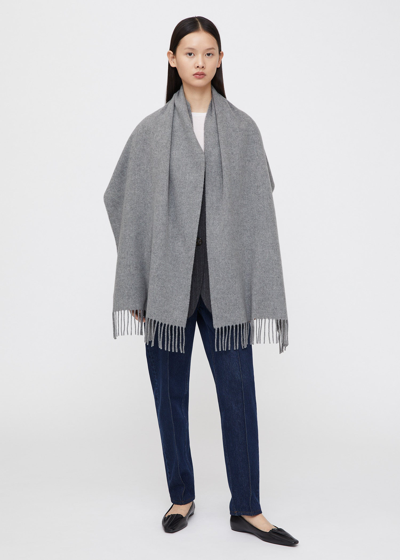 Totême Classic Wool Scarf Light Grey Melange In Light Grey Melange