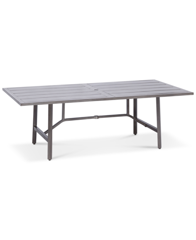 Shop Agio Wayland Outdoor Aluminum 7-pc. Dining Set 87" X 40" (extends To 110") Extension Dining Table & 6 Din In Outdura Grasshopper
