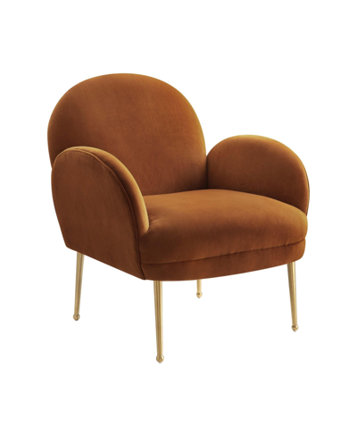 Shop Tov Furniture Gwen Velvet Chair In Brown