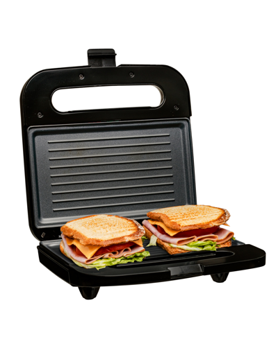 Shop Ovente 750w Electric Panini Press Grill Breakfast Sandwich Maker Gp0401b In Black