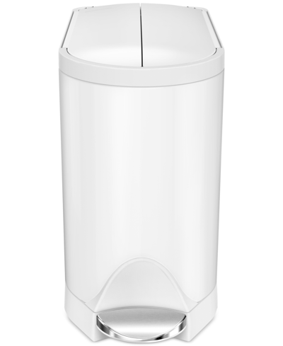 Shop Simplehuman 10l Butterfly Step Can In White