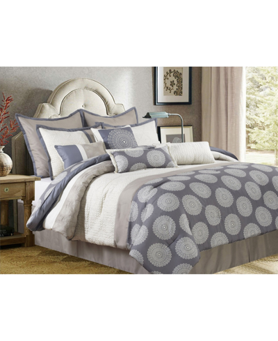 Shop Nanshing Dante 10-piece Comforter Set, Gray, California King In Grey