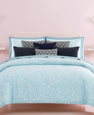 Shop Kate Spade New Bloom Twin Comforter Set, 2 Piece In Blue