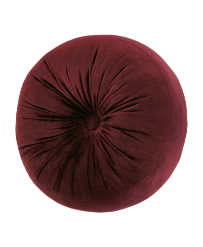 Shop Royal Court Closeout!  Montecito Tufted Decorative Pillow, 15" Round In Red