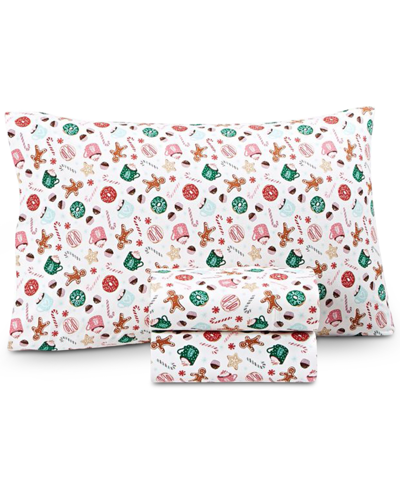 Charter Club Sugar & Spice Cotton Flannel 3-pc. Twin Sheet Set, Created